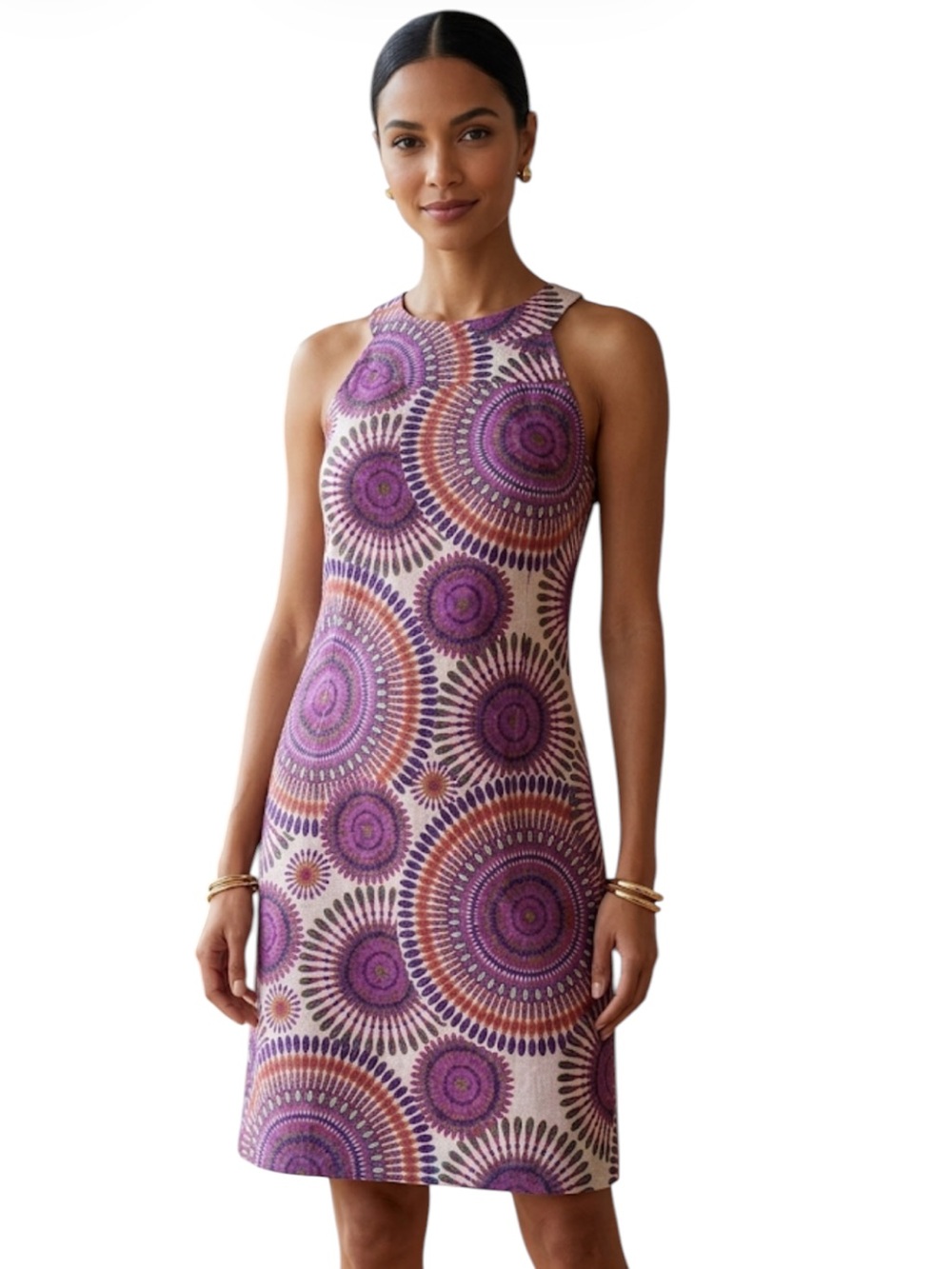 MUSE SHEATH GEOMETRIC Embroidered
SLEEVELESS MIDI DRESS Women's Size 12